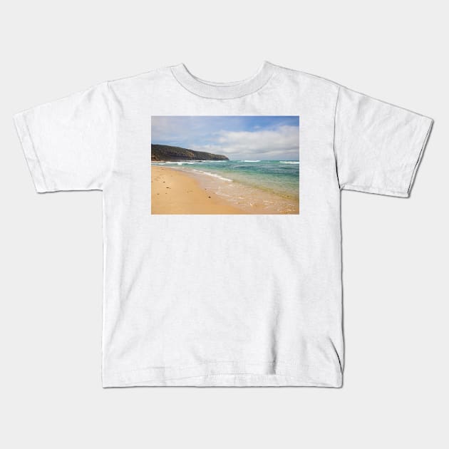 Fingal Beach, Cape Schanck, Mornington Peninsula, Victoria, Australia. Kids T-Shirt by VickiWalsh